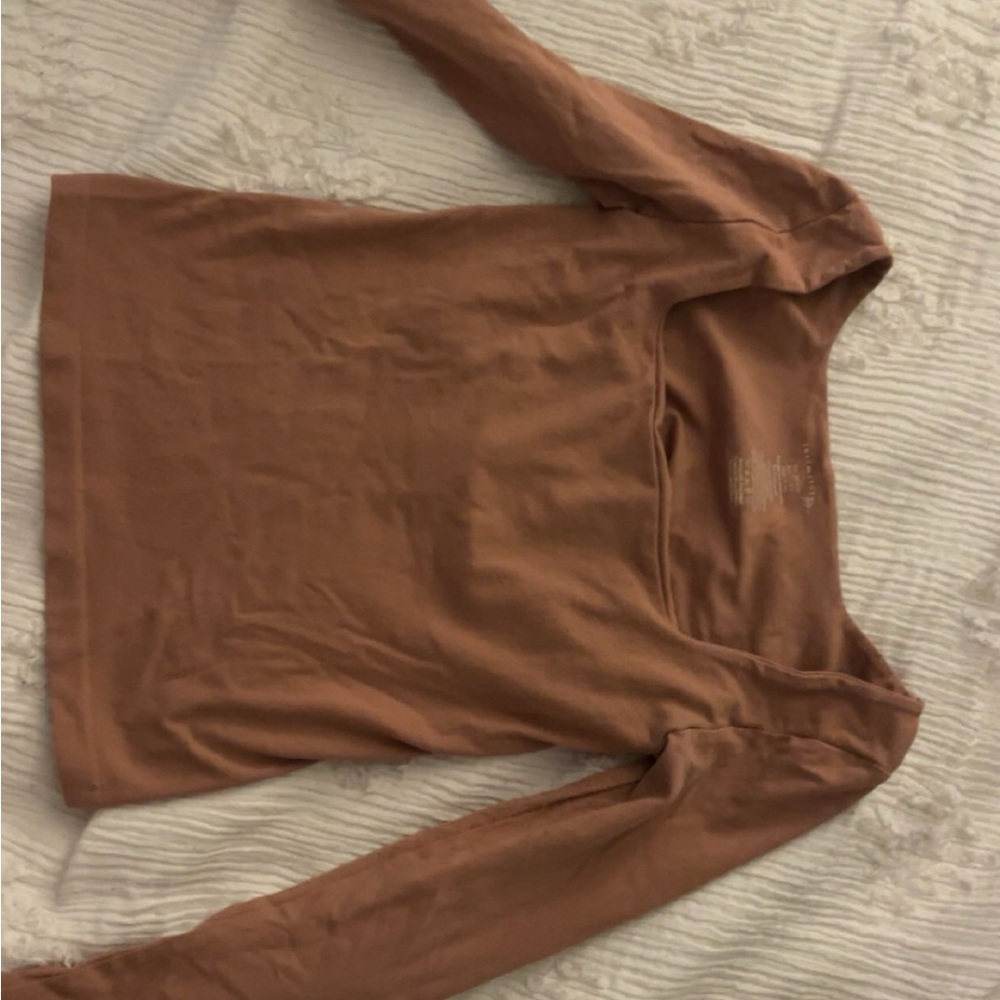 Free People Long Sleeve Top in Tan